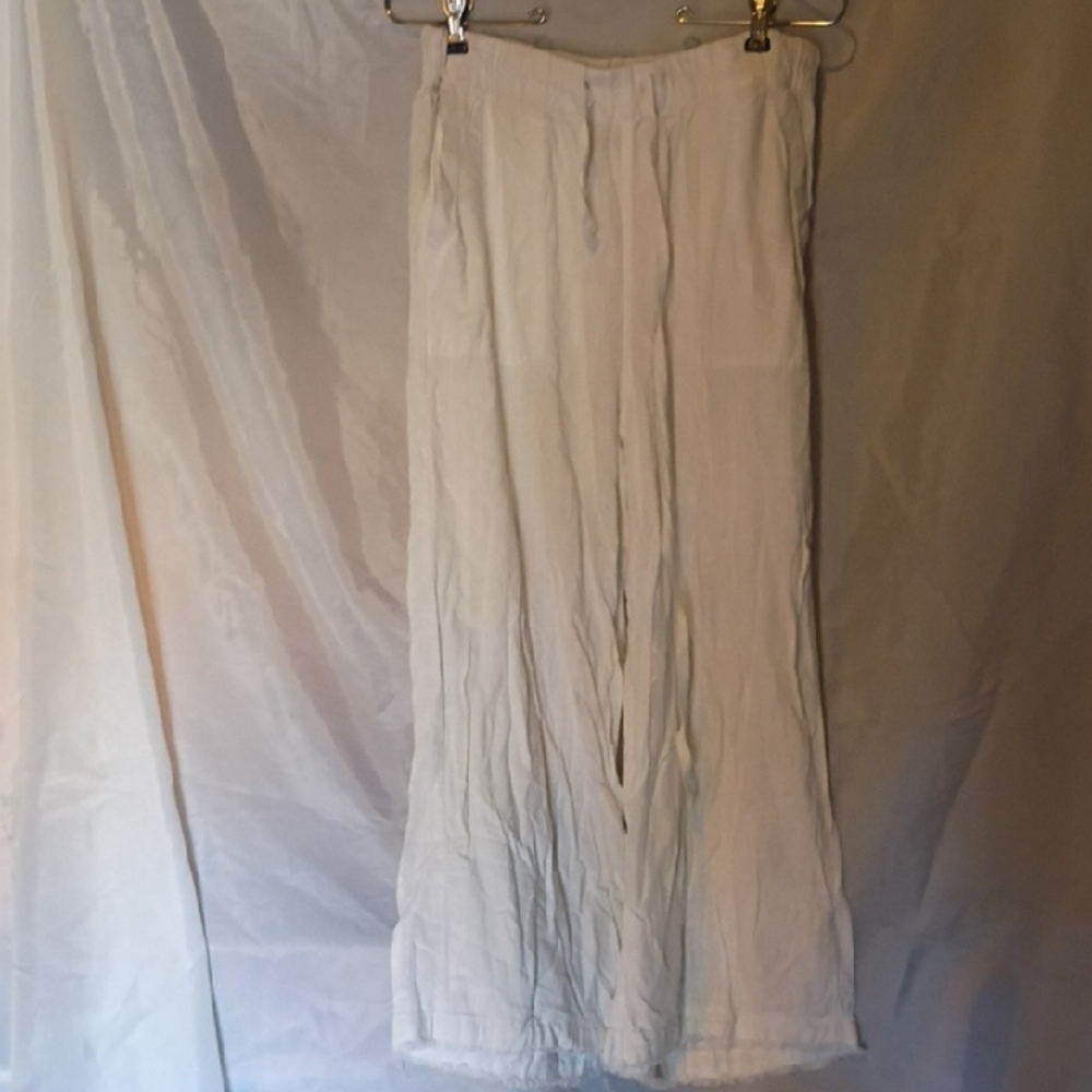 Thread & Supply White Elastic-Waist Pants